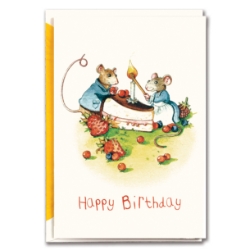 Greeting Cards - Happy Birthday Candle & Cake  